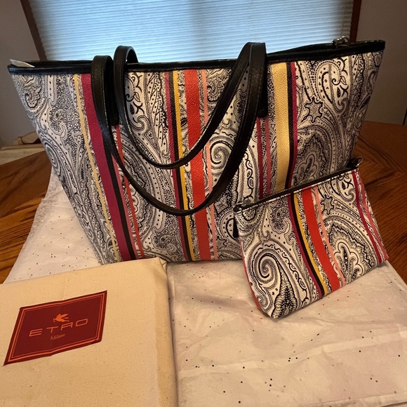 Etro Handbags - ETRO MILANO TOTE WITH POUCH $800 RETAIL